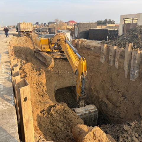 Bilgəh Novxanı Pirşağı su kanalizasiya Kalkterinin tikintisi